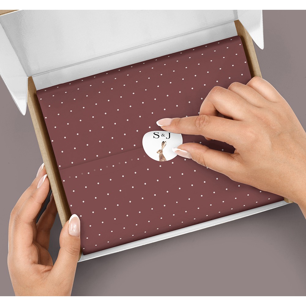 Pack of 'Christmas Hare' Stickers