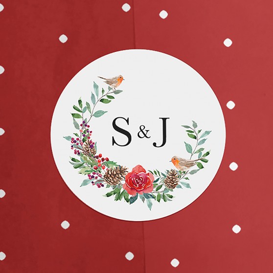 Pack of 'Christmas Holly' Stickers