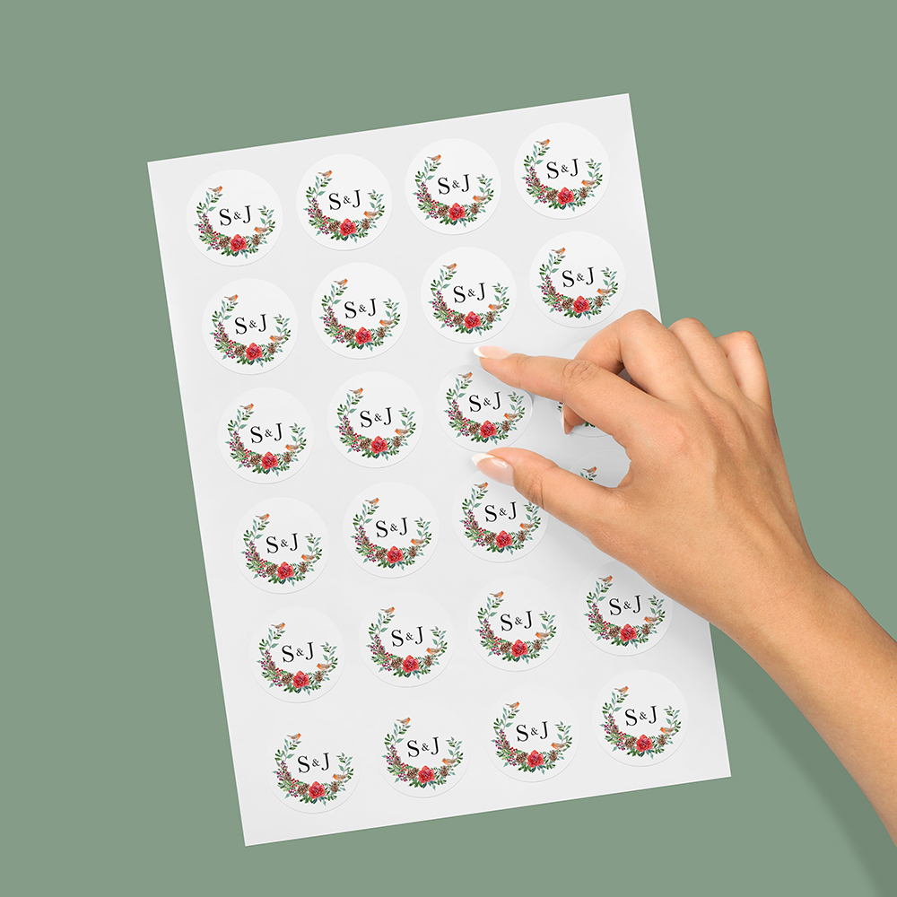 Pack of 'Christmas Holly' Stickers