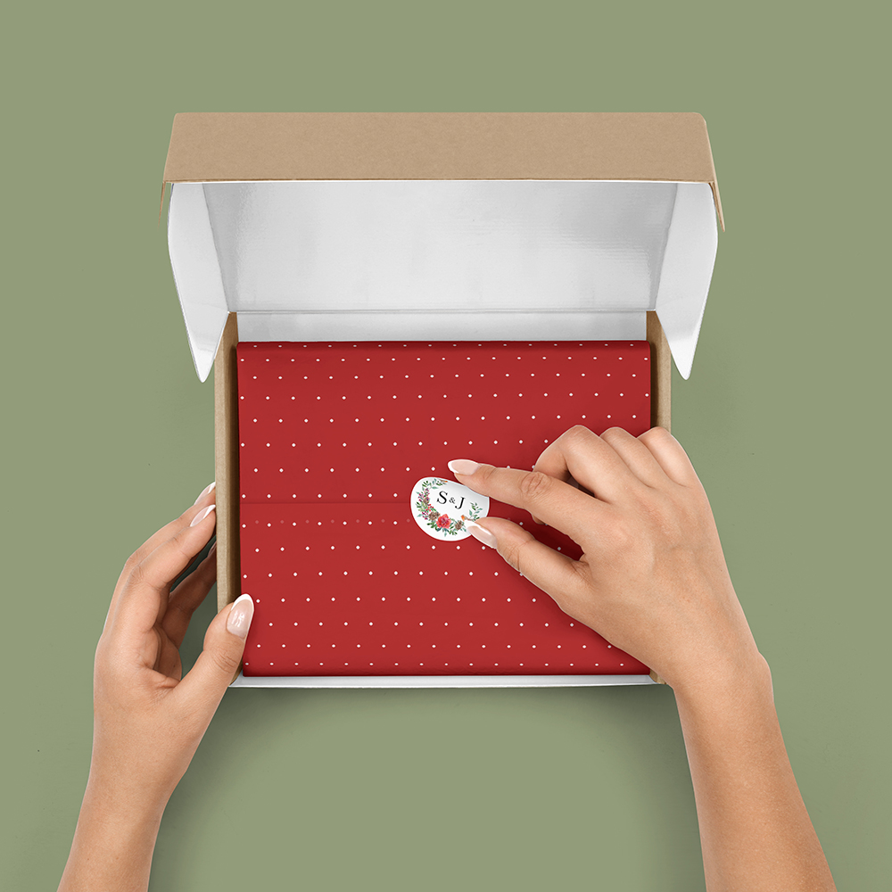 Pack of 'Christmas Holly' Stickers