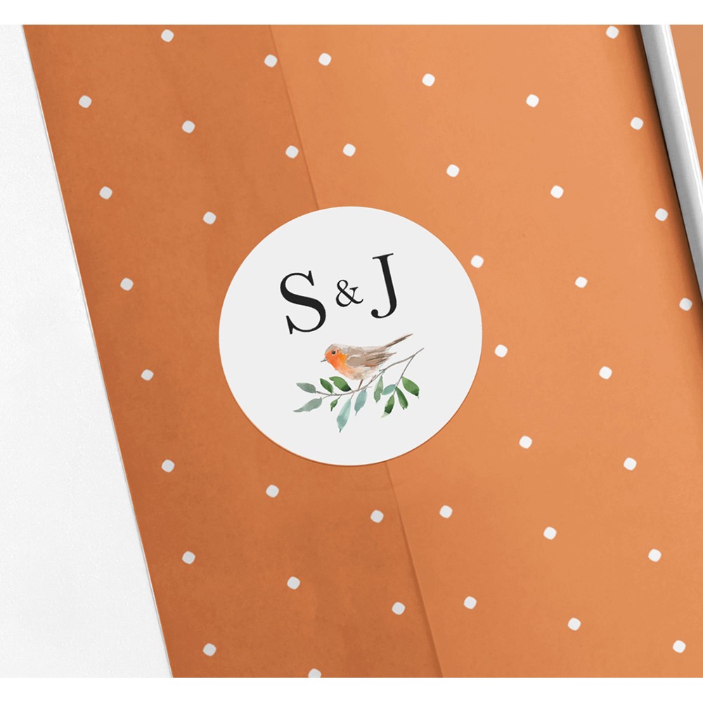 Pack of 'Christmas Robin' Stickers