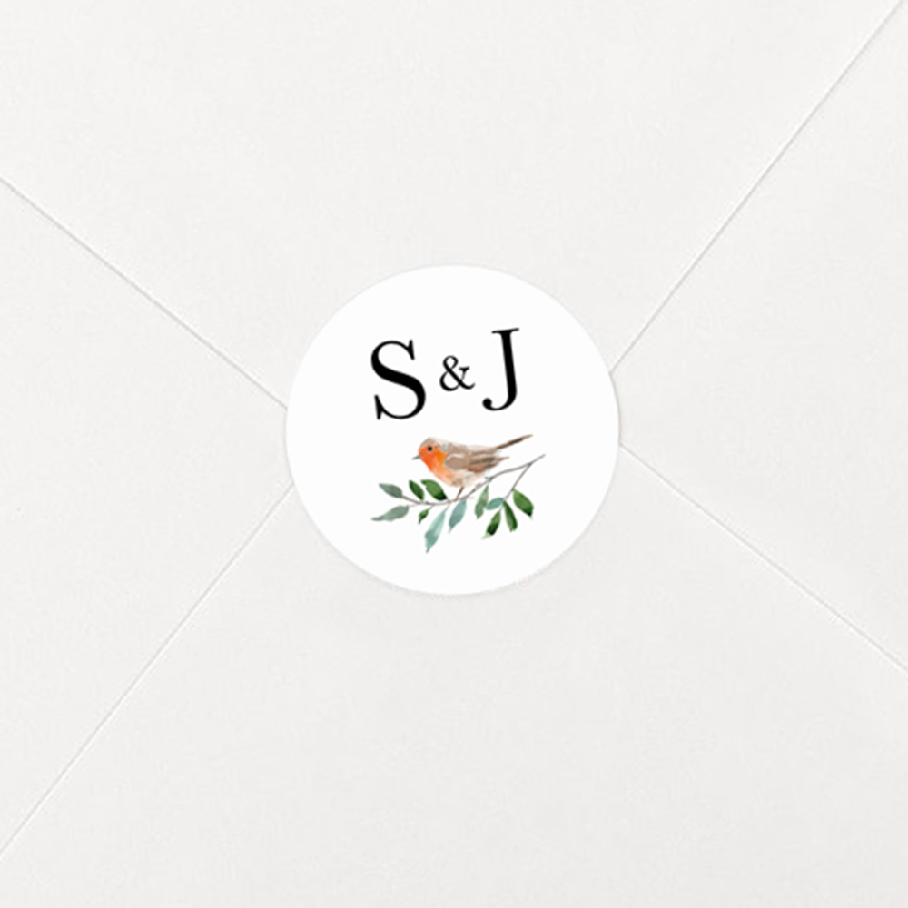 'Christmas Robin' Tag Save the Date Sample