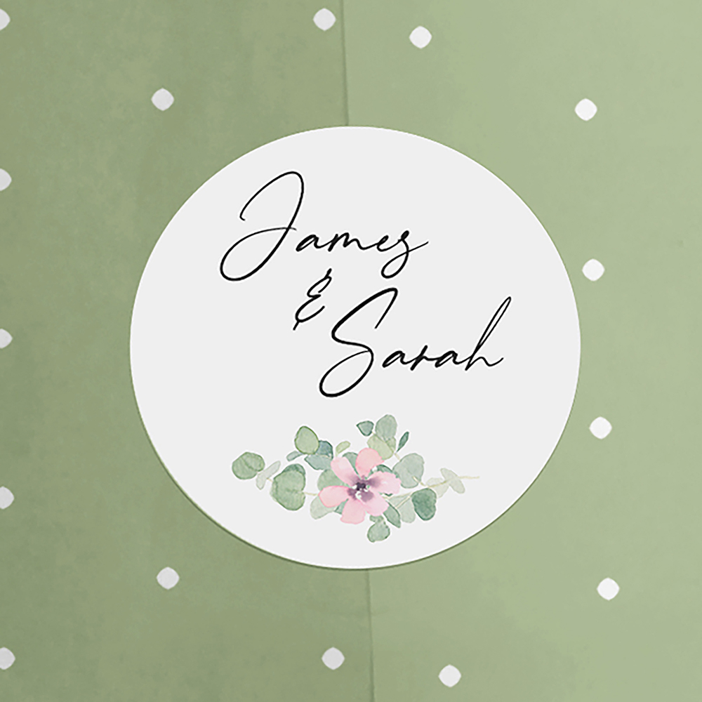 Pack of 'Floral Classic Eucalyptus' Stickers