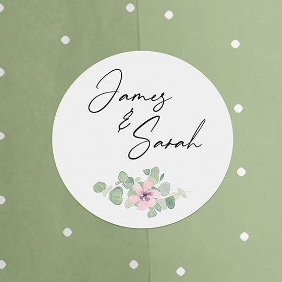 Pack of 'Floral Classic Eucalyptus' Stickers