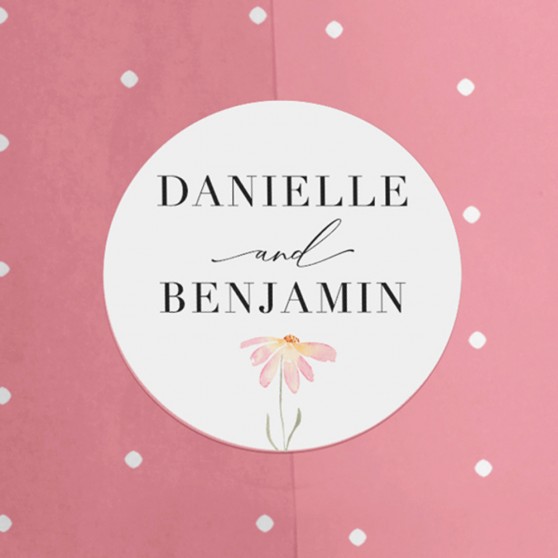 Pack of 'Daisy Pink' Stickers