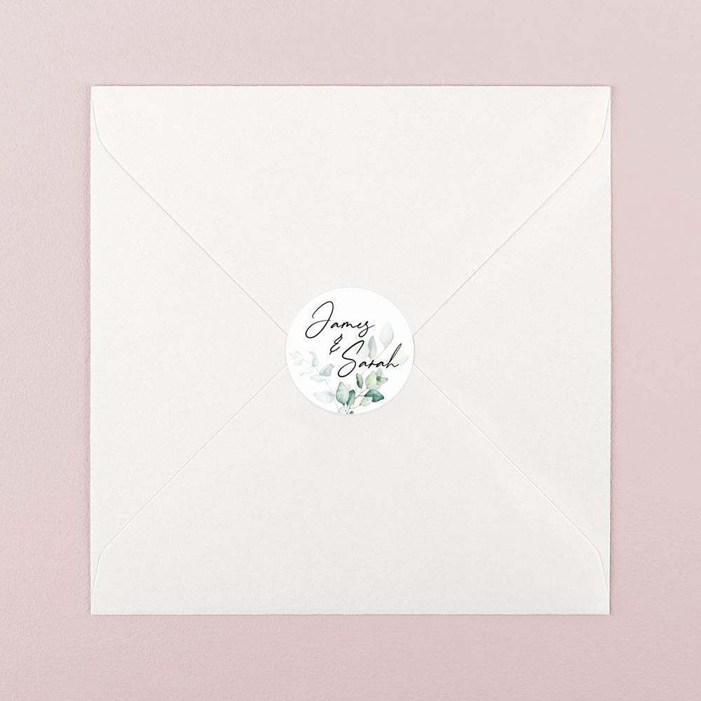 'Dreamy Eucalyptus DE14' Printed Gatefold Wedding Invitation