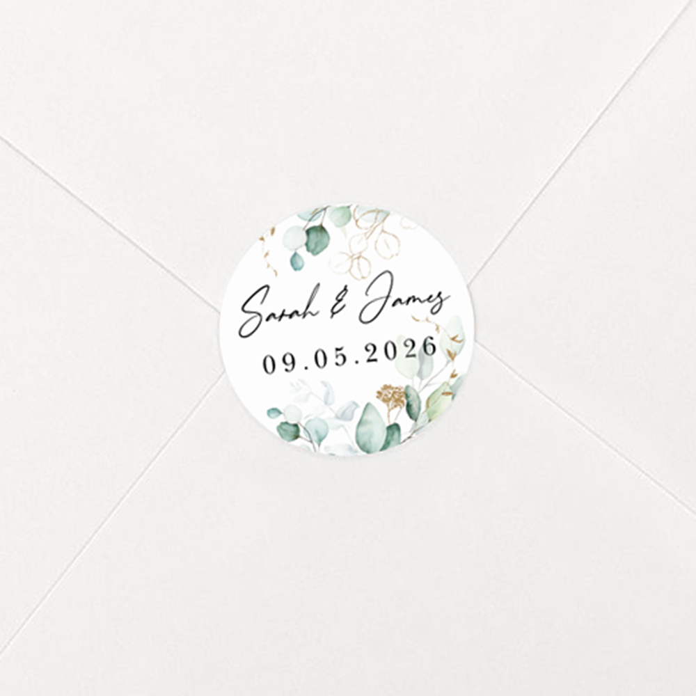 Pack of 'Green & Gold Eucalyptus' Stickers