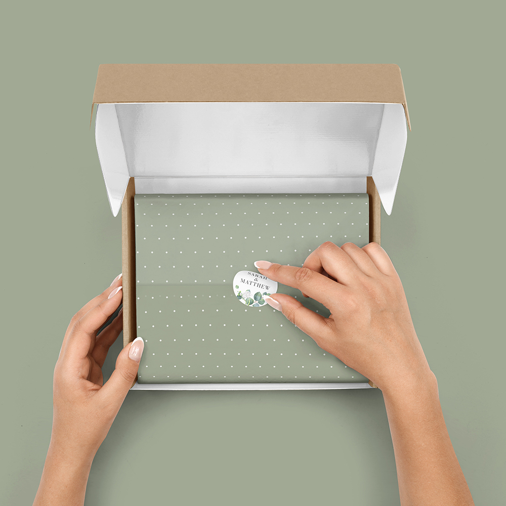 Pack of 'Eucalyptus White' Stickers