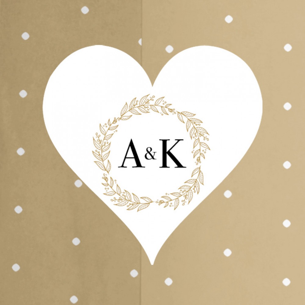 Pack of 'Gold Wreath' Stickers