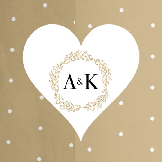 Pack of 'Gold Wreath' Stickers