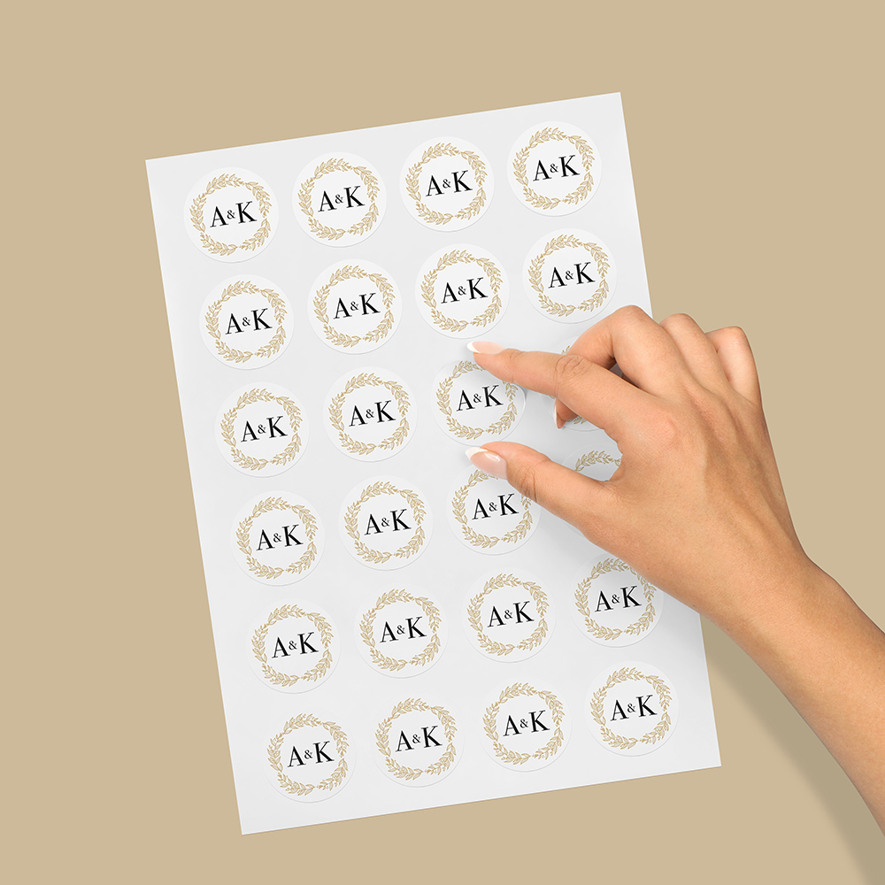 Pack of 'Gold Wreath' Stickers