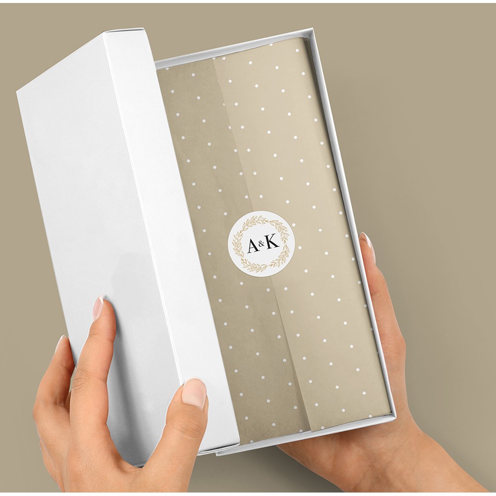 Pack of 'Gold Wreath' Stickers