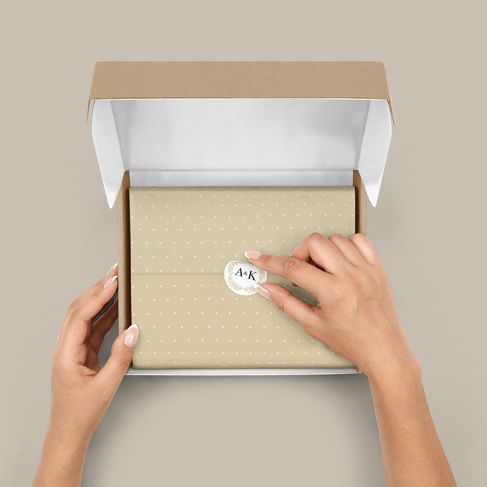 Pack of 'Gold Wreath' Stickers