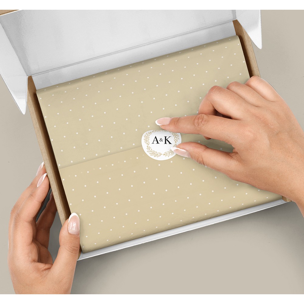 Pack of 'Gold Wreath' Stickers