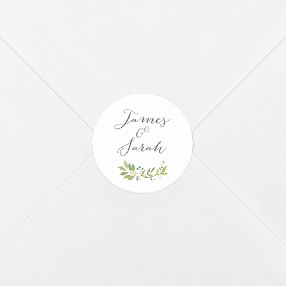 'Green Floral Watercolour' Save the Date