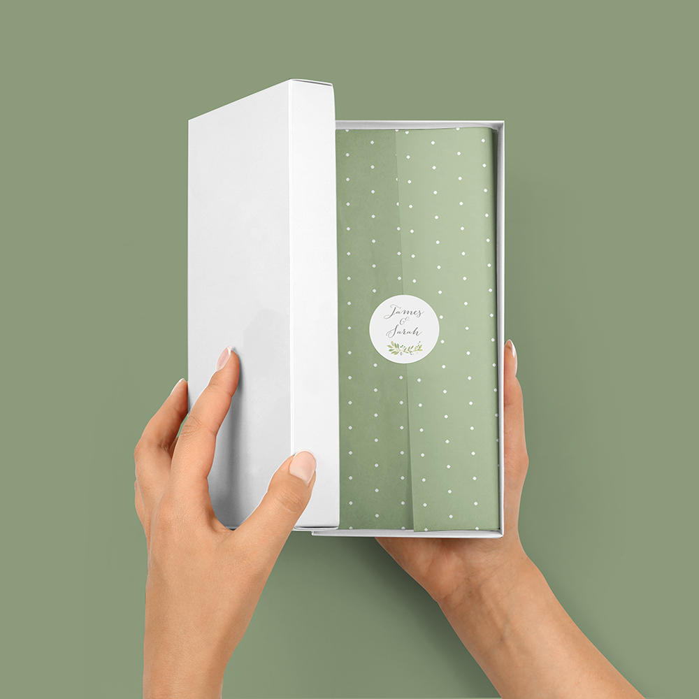 Pack of 'Green Floral Watercolour' Stickers