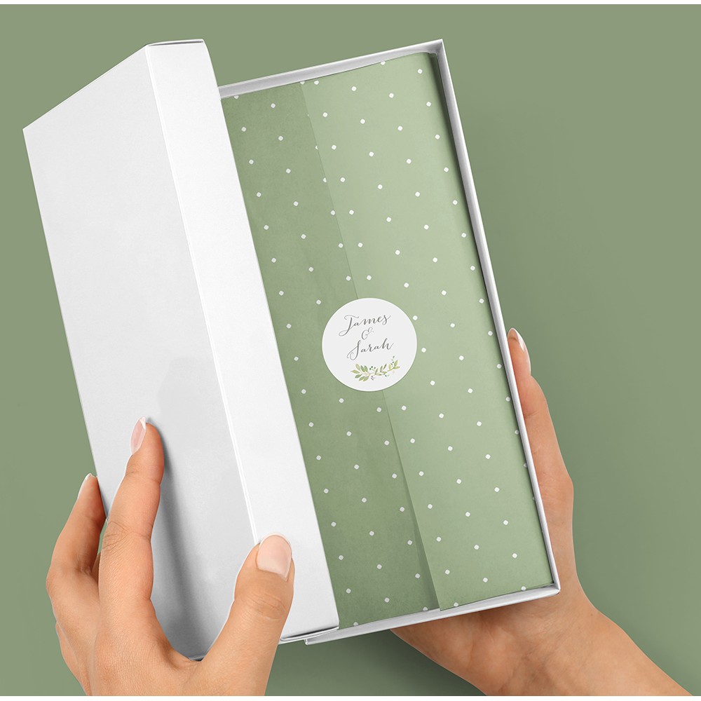 Pack of 'Green Floral Watercolour' Stickers