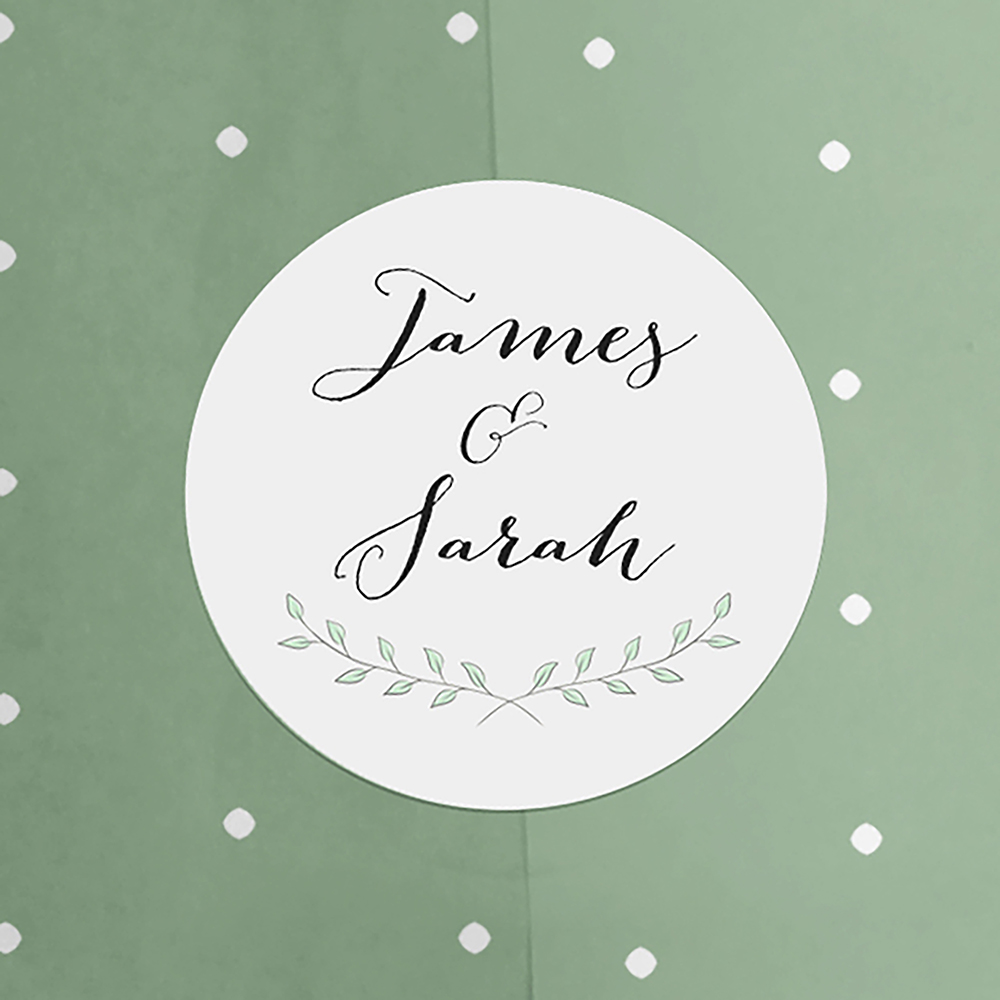 'Green Plant' Sleeve Invite Sample