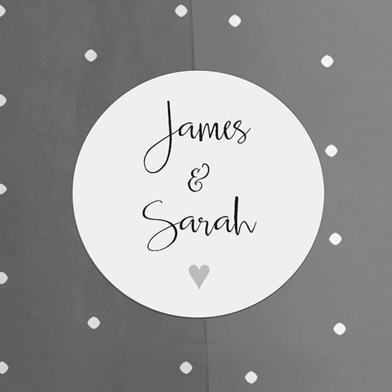 Pack of 'Grey Heart' Stickers