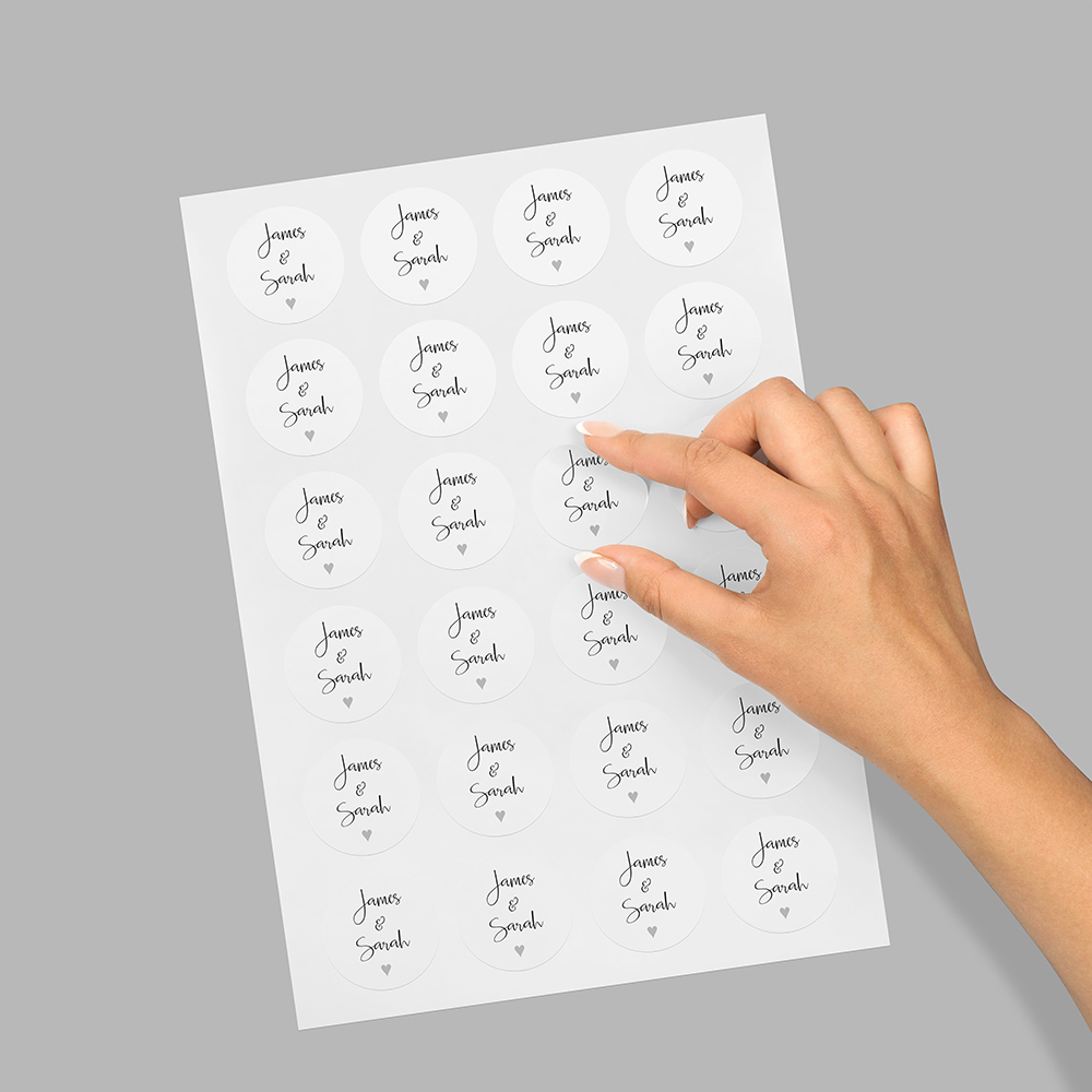 Pack of 'Grey Heart' Stickers