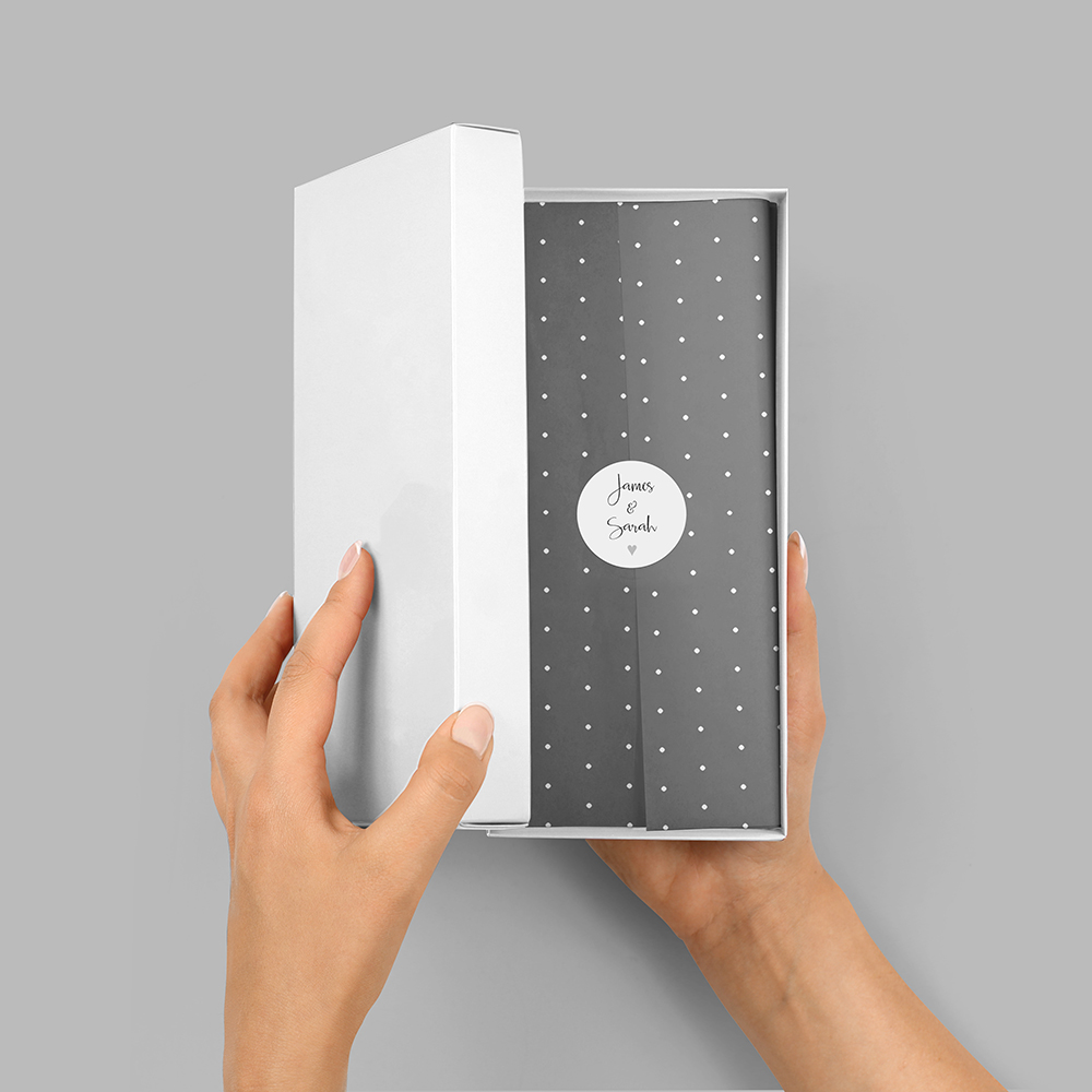 Pack of 'Grey Heart' Stickers