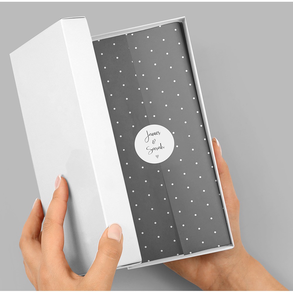 Pack of 'Grey Heart' Stickers