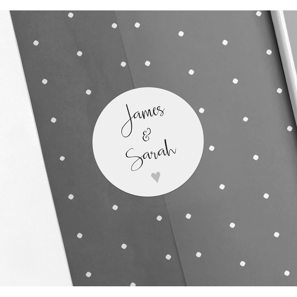 Pack of 'Grey Heart' Stickers