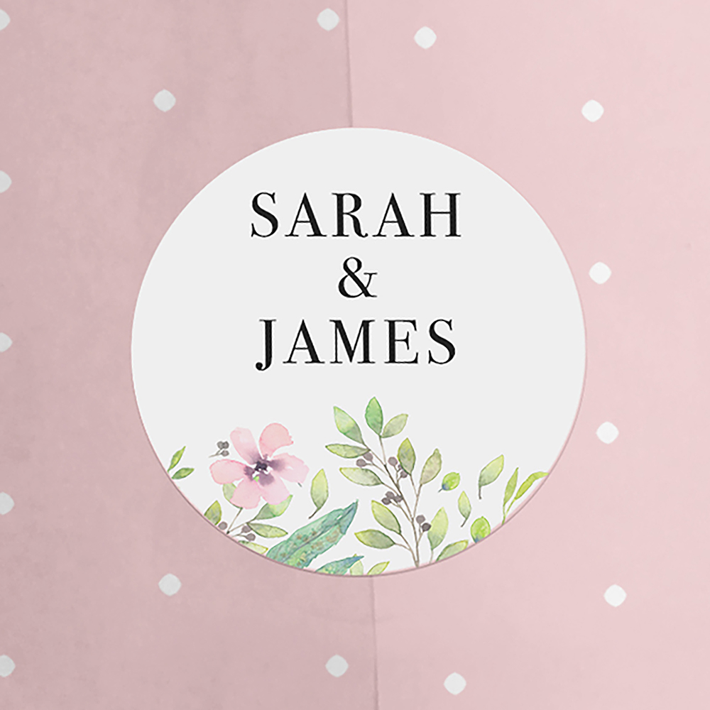 'Imogen Floral' Tag Save the Date Sample