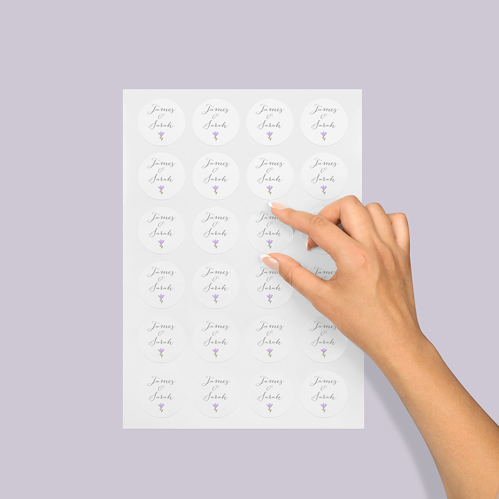 Pack of 'Lavender Floral' Stickers