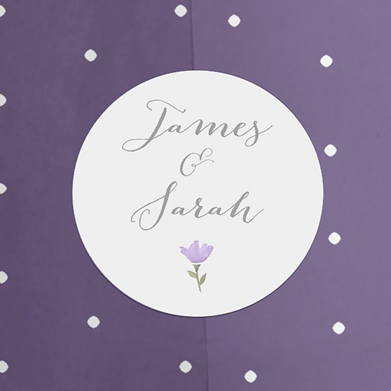 Pack of 'Lavender Floral' Stickers