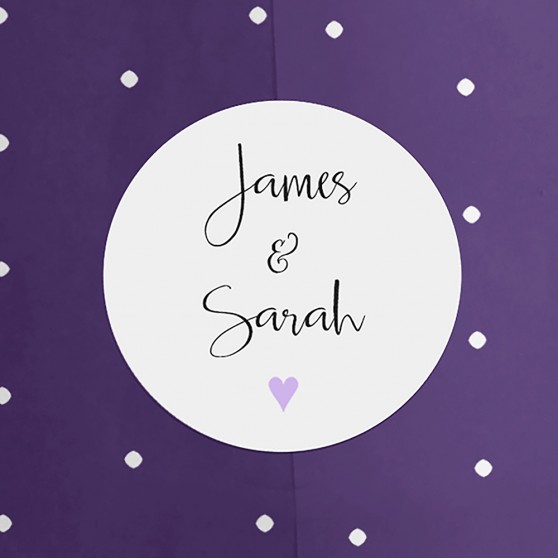 Pack of 'Lavender Heart' Stickers