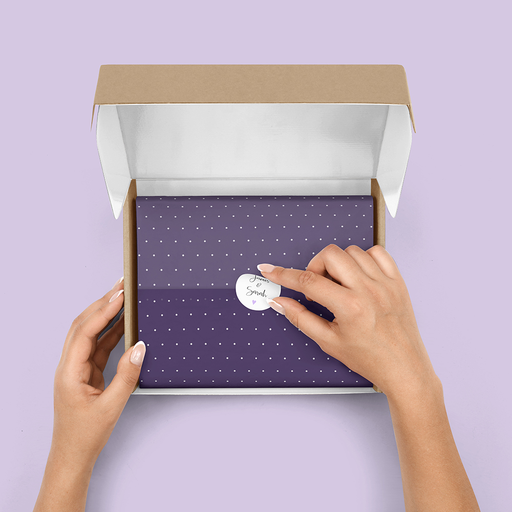 Pack of 'Lavender Heart' Stickers