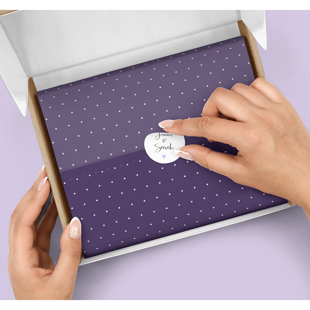 Pack of 'Lavender Heart' Stickers