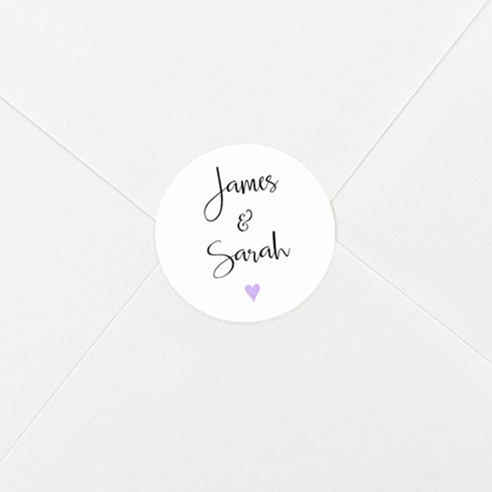 Pack of 'Lavender Heart' Stickers