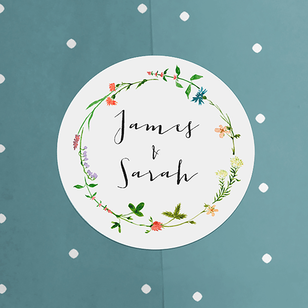 'Meadow Floral' Tag Save the Date Sample