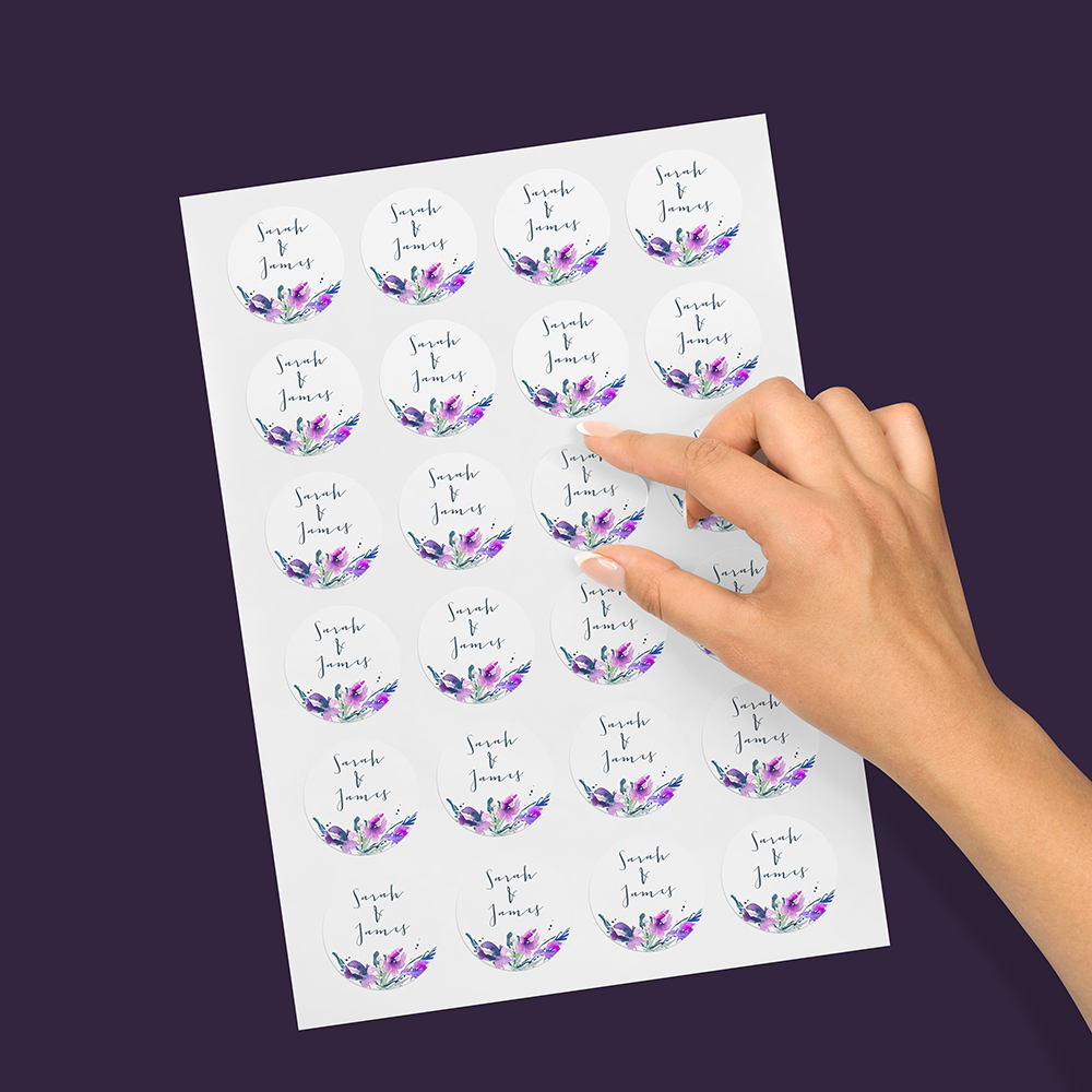 Pack of 'Midnight Iris' Stickers