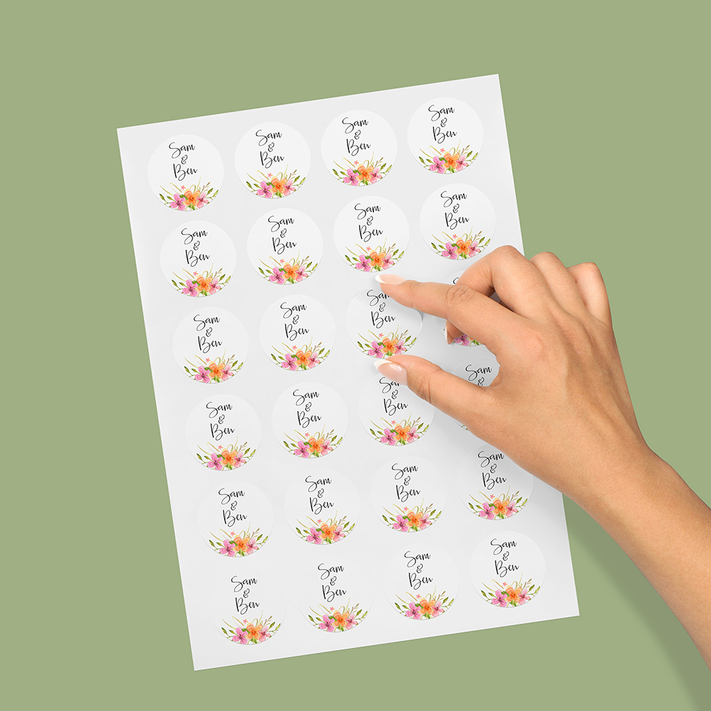 Pack of 'Multi Floral Watercolour' Stickers