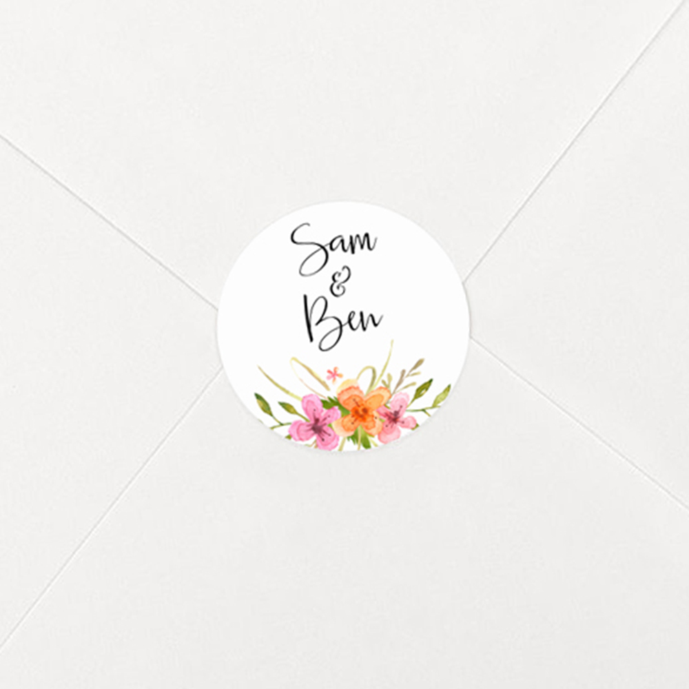 Pack of 'Multi Floral Watercolour' Stickers