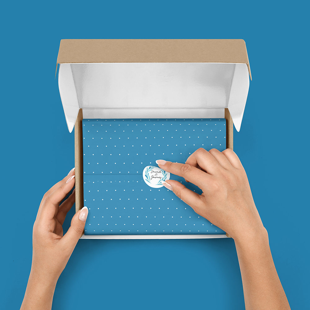 Pack of 'Olive Blue' Stickers