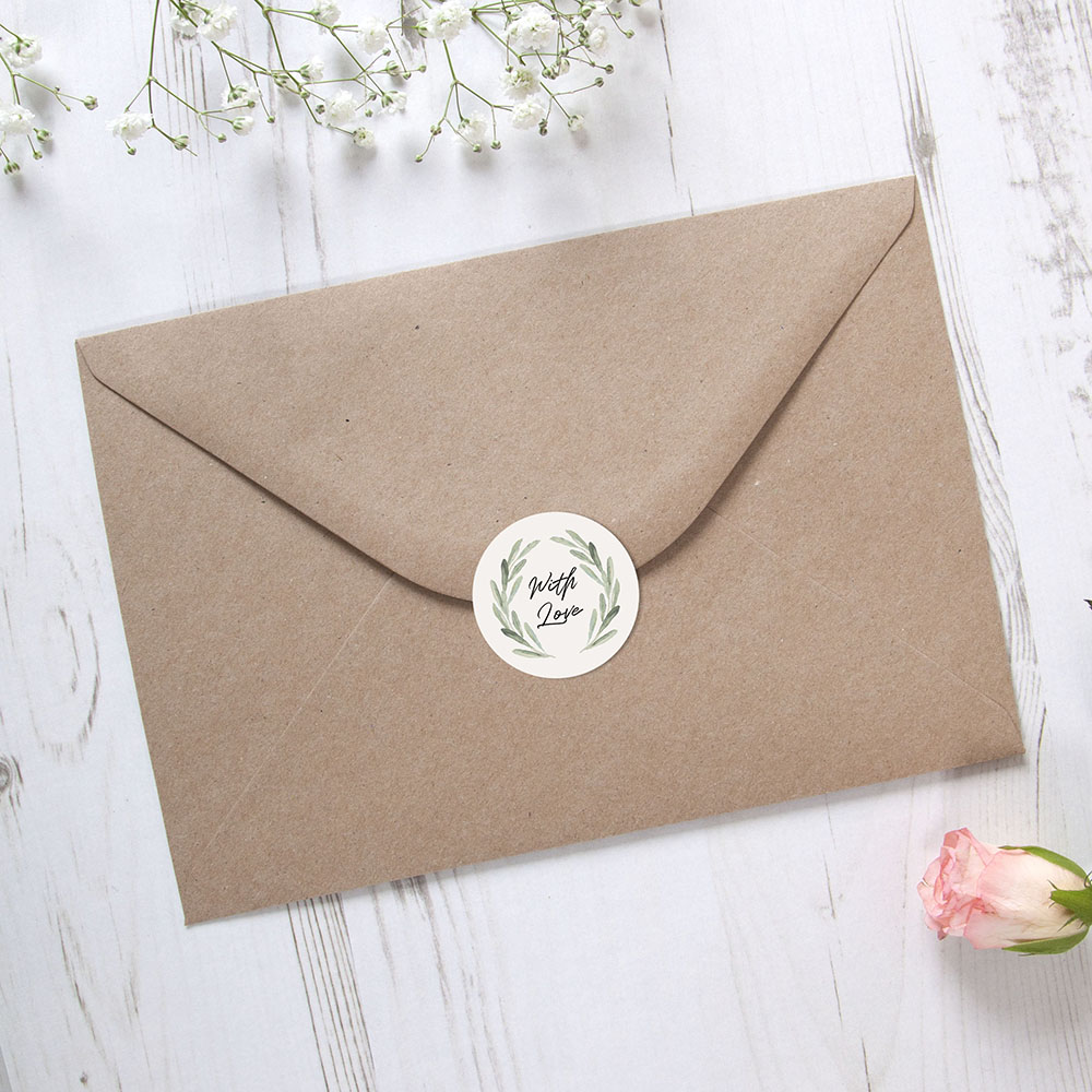 'Olive' Folded Invite
