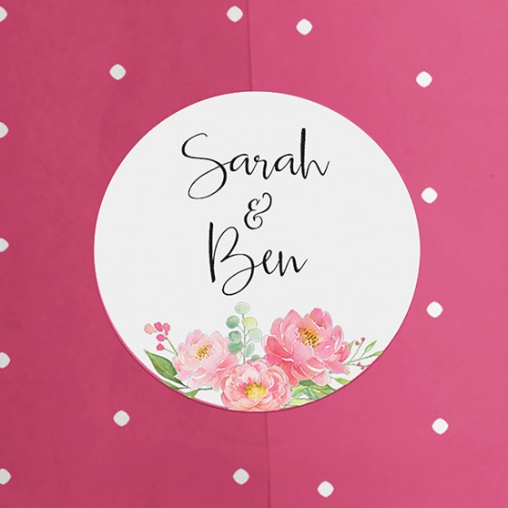 Pack of 'Peony' Stickers