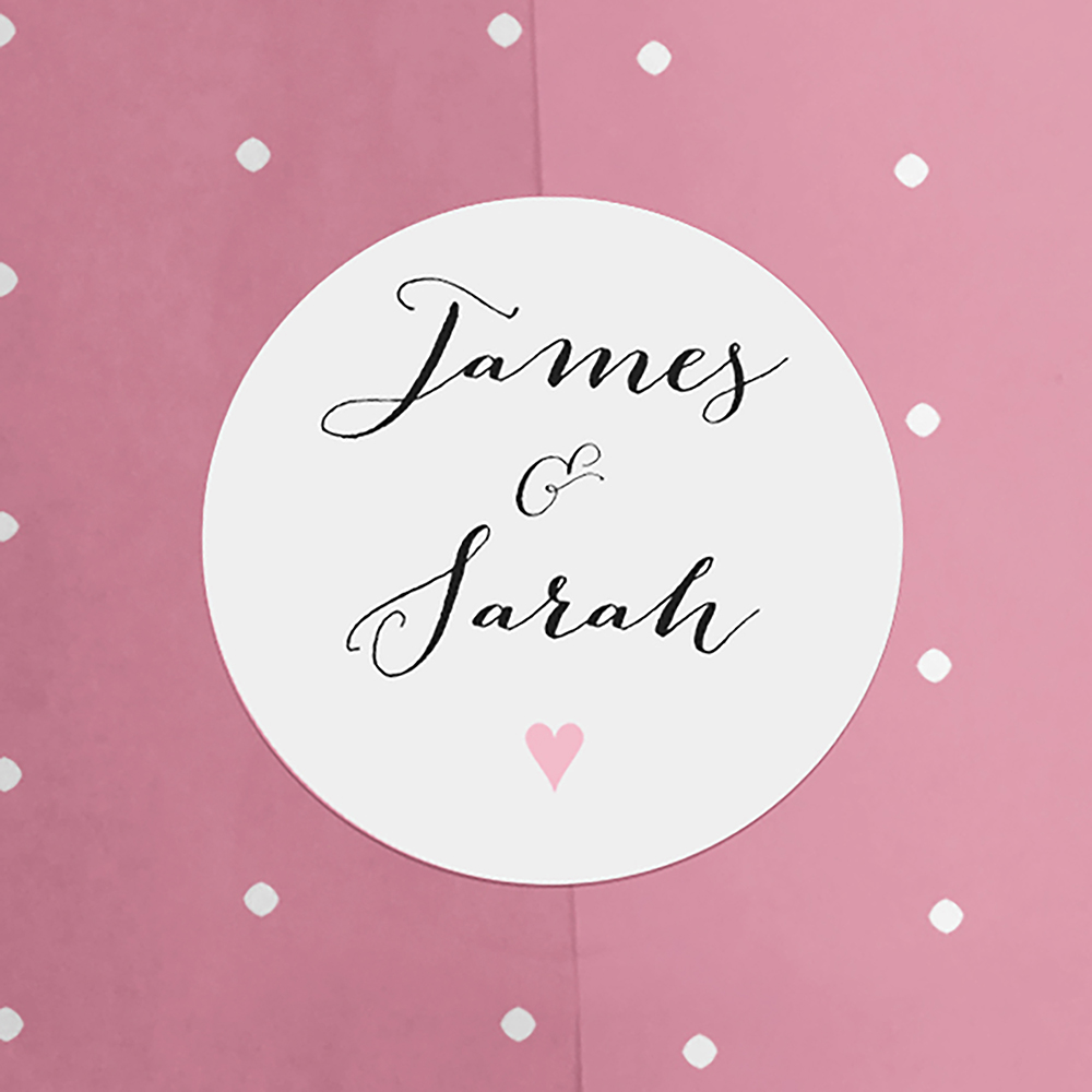 'Pink Flag Bunting' Save the Date Sample