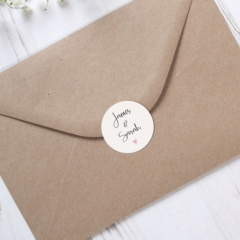 Pack of 'Pink Heart' Stickers