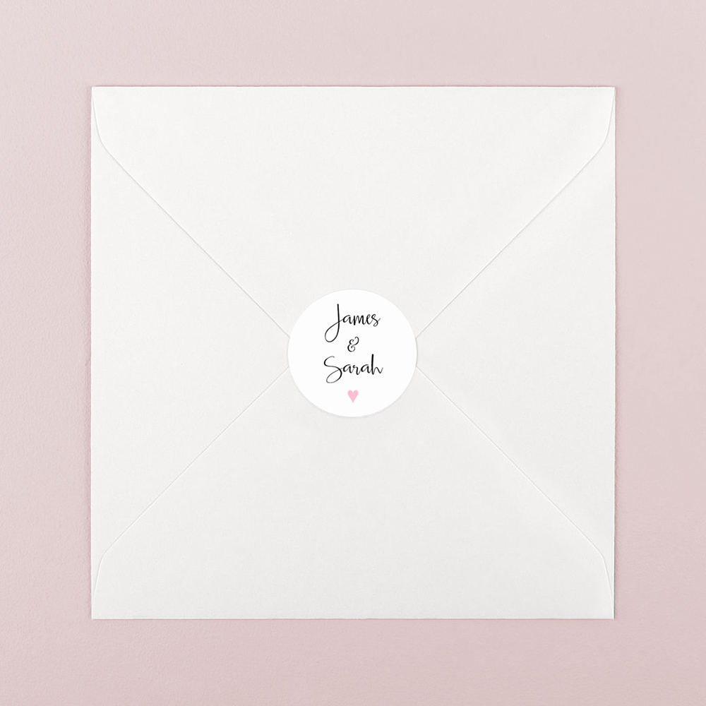 Pack of 'Pink Heart' Stickers