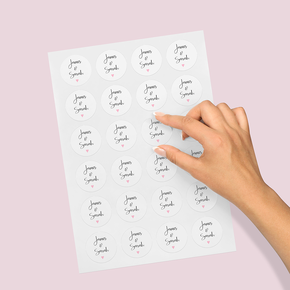 Pack of 'Pink Heart' Stickers