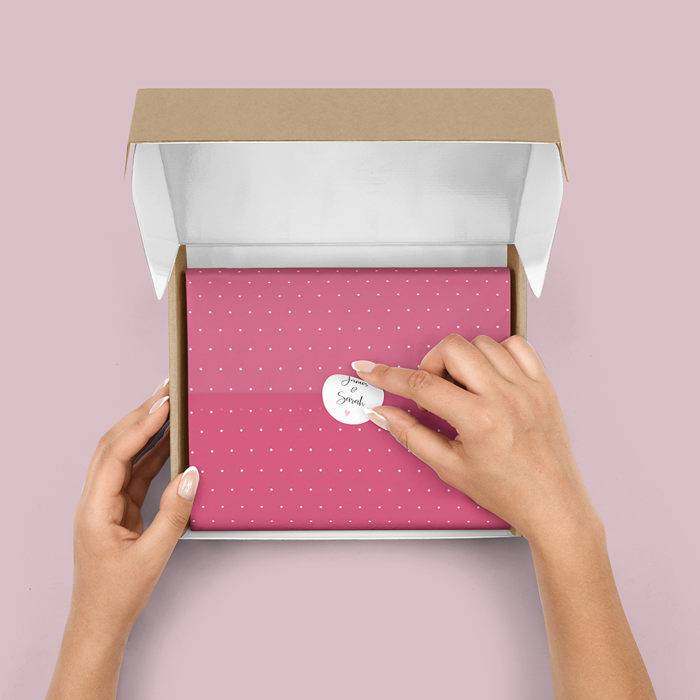 Pack of 'Pink Heart' Stickers