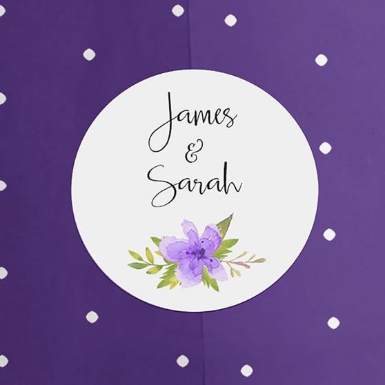 Pack of 'Purple Multi Floral' Stickers