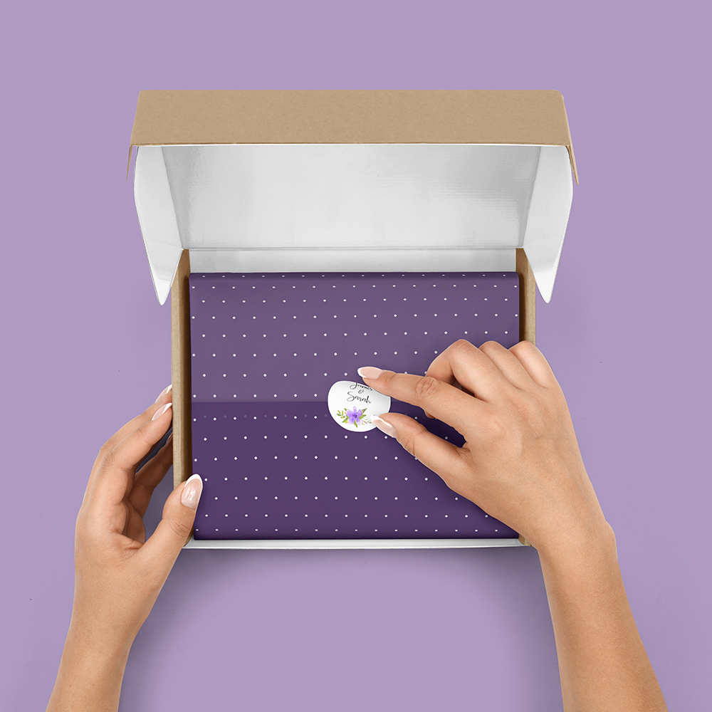 Pack of 'Purple Multi Floral' Stickers