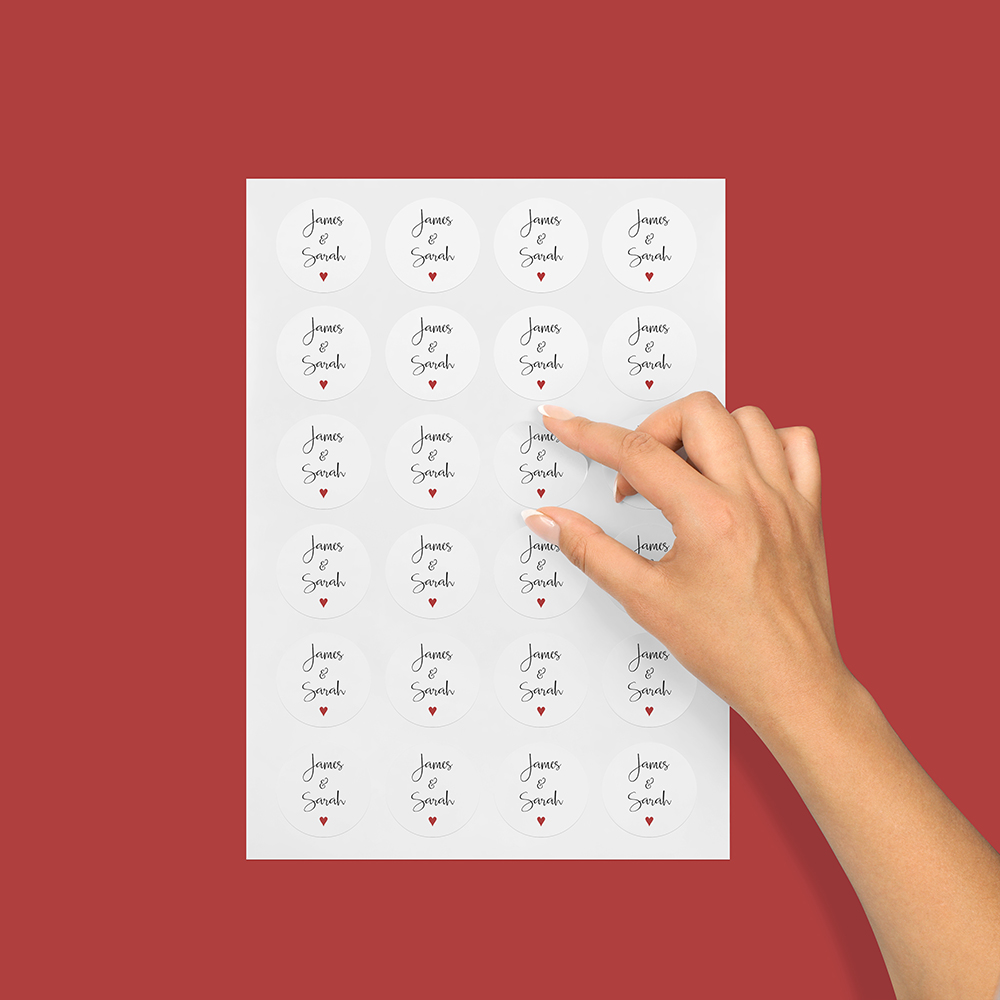 Pack of 'Red Heart' Stickers