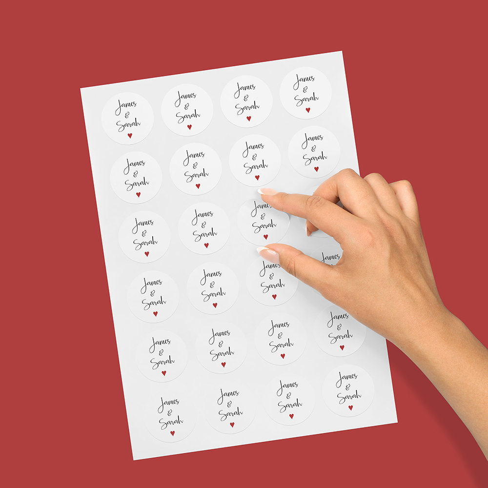 Pack of 'Red Heart' Stickers